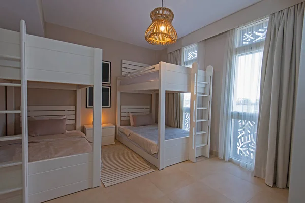 Interior Design Einrichtung Von Luxus Show Home Kinderschlafzimmer Mit Möbeln — Stockfoto