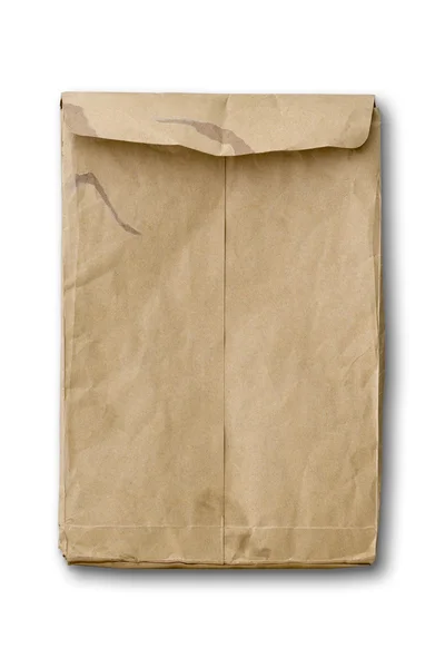 Back of old brown Paper envelop — Stock Photo, Image