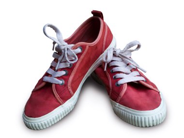 Çift vintage kırmızı ayakkabılar