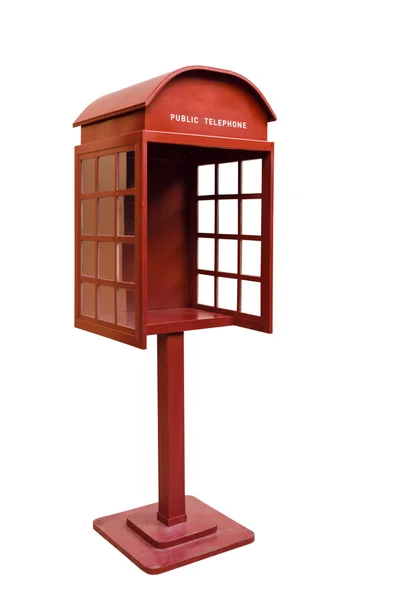 Cabine téléphonique rouge antique droite — Photo