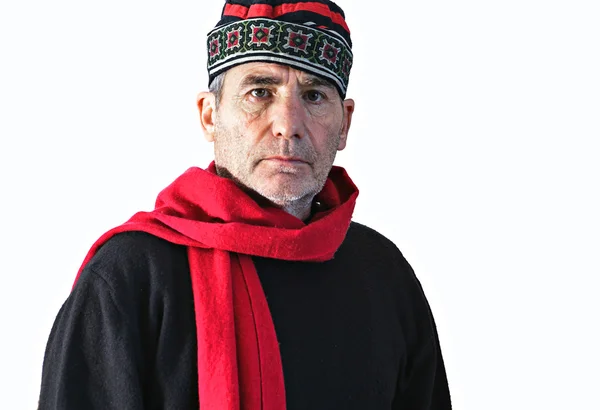 Man dragen kleurrijke hoed — Stockfoto