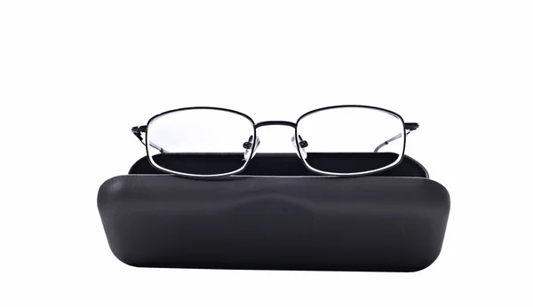 Glasögon och box — Stockfoto