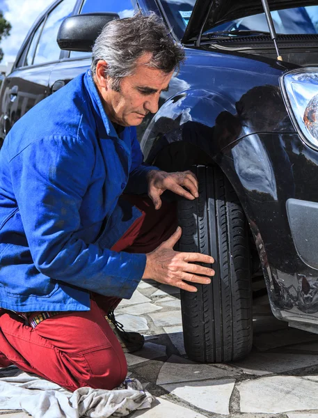 Inspection des pneus — Photo