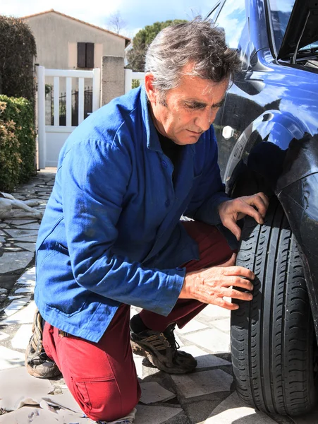 Inspection des pneus — Photo