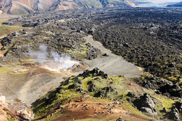 İzlandalı yataygullfoss Şelalesi — Stok fotoğraf