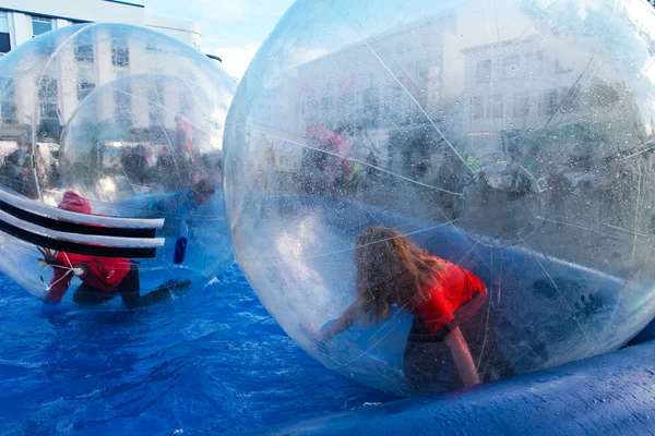 Playing in the bubble — Stock Photo, Image