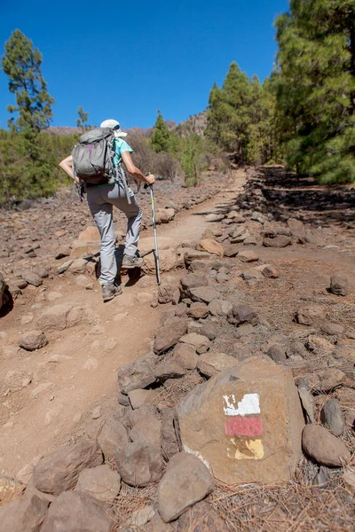 Gomera Adasında Yürüyüş Yapan Bir Kadın — Stok fotoğraf