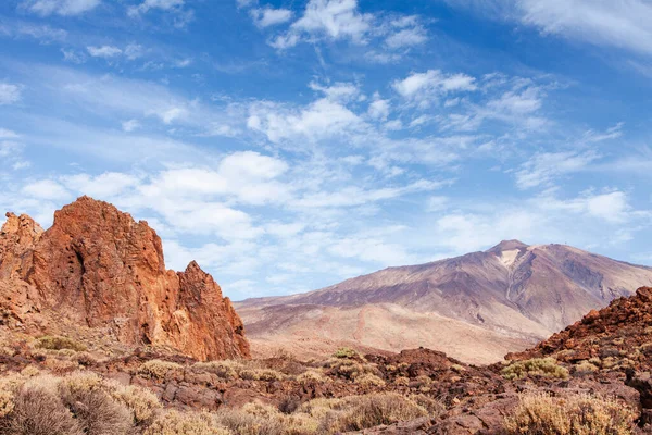 Felsformation Und Teide Vulkan — Stockfoto
