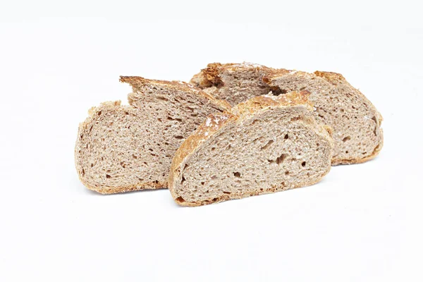 Slides French Bread White Background — Stock Photo, Image