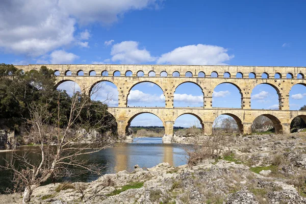 Famous Roman Acquduct South France — Stock Photo, Image