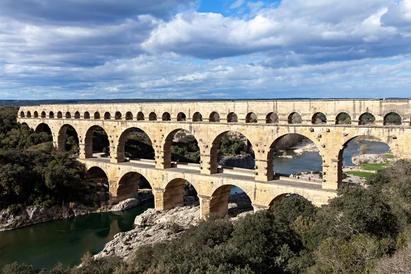 Famous Roman Acqueduct South France — Stock Photo, Image