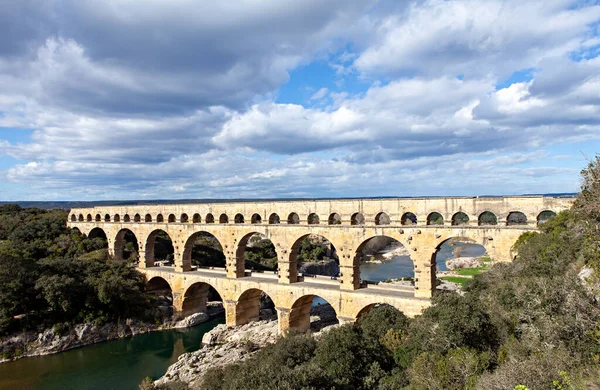 Famous Roman Acqueduct South France — Stock Photo, Image