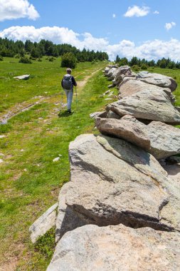 Yoldaki yalnız yürüyüşçü.