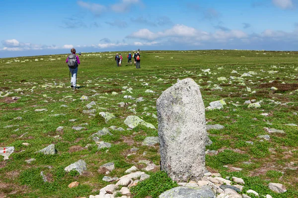 Grupp Vandrare Rättegången — Stockfoto