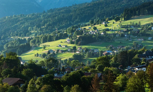 Aldeia Alpina Perto Chamonix — Fotografia de Stock
