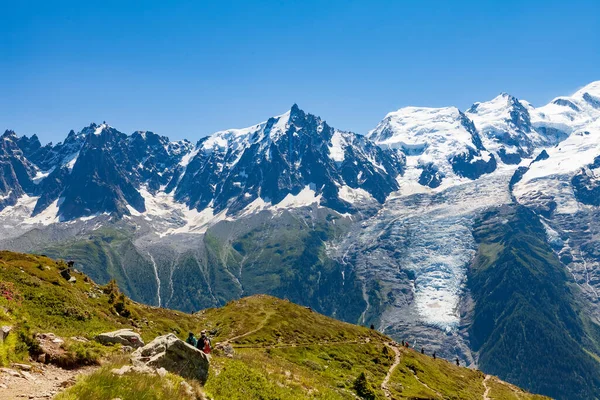 Mont Blanc范围视图 — 图库照片