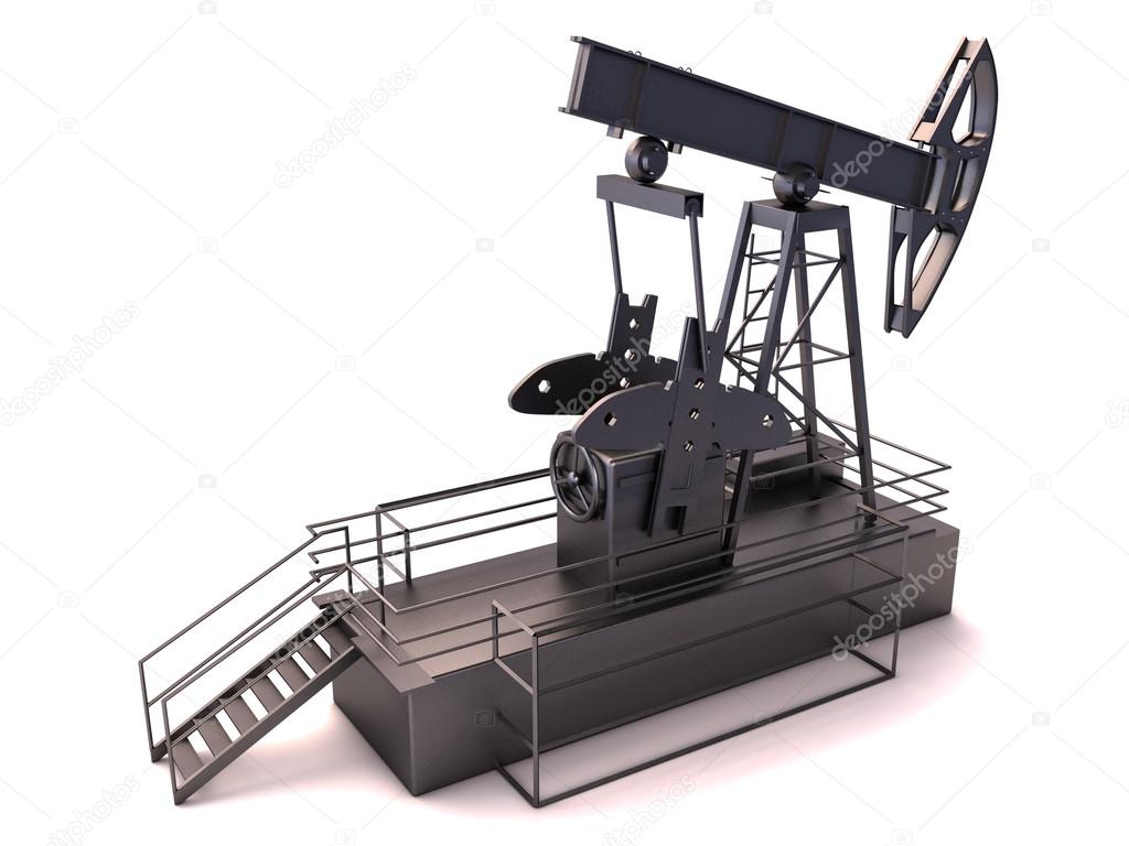Oil rig isolated