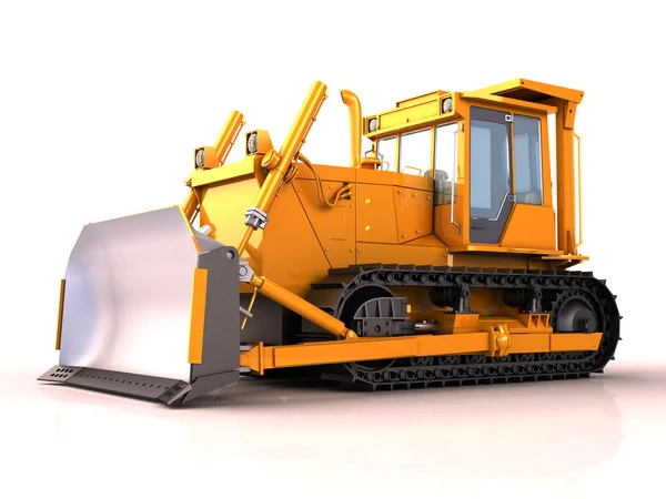 Bulldozer isoliert — Stockfoto