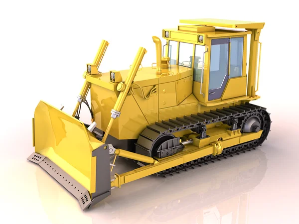 Bulldozer isoliert — Stockfoto