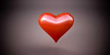Shiny red heart clipart