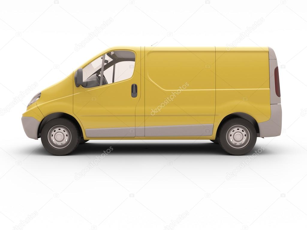 Commercial van isolated