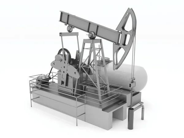 Pumpjack izolovaná — Stock fotografie