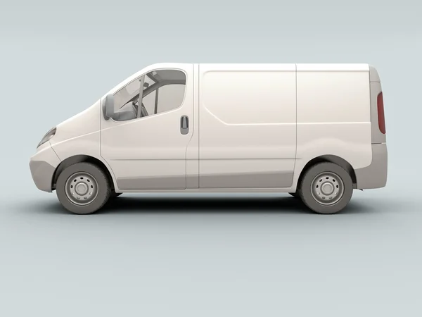 Bílý komerční van — Stock fotografie