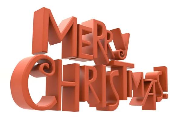 Merry Christmas text isolated — Stock Photo, Image