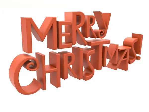 Merry Christmas text isolated — Stock Photo, Image
