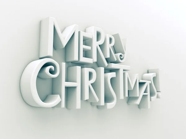 Wesołych Świąt Bożego Narodzenia tekst na białym tle — Zdjęcie stockowe