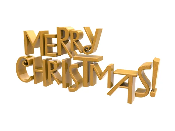 Merry Christmas text isolated — Stock Photo, Image