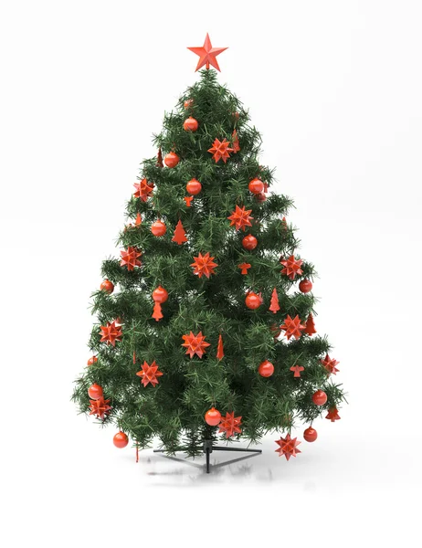 Weihnachtsbaum isoliert — Stockfoto