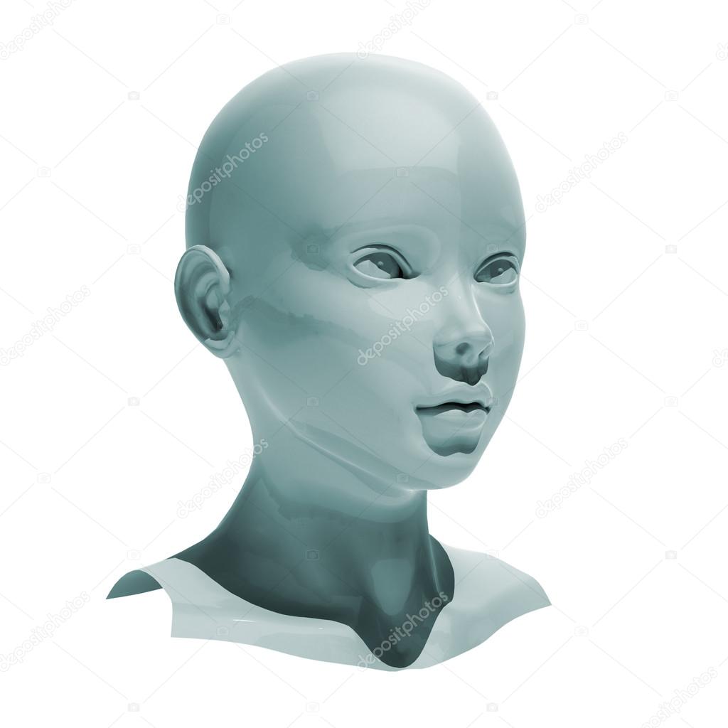 Android head isolated