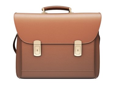 izole iş kahverengi çanta