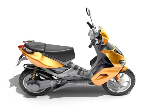 Scooter arancione alla moda da vicino — Foto Stock