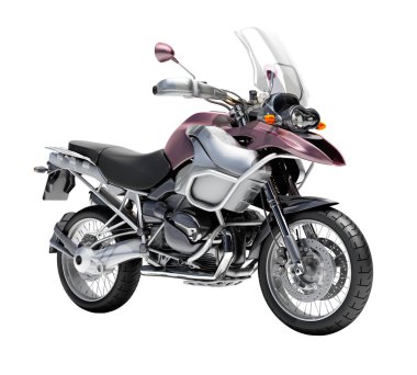 Çift-spor motosiklet yakın çekim