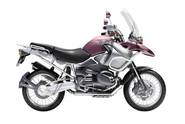 Çift-spor motosiklet yakın çekim