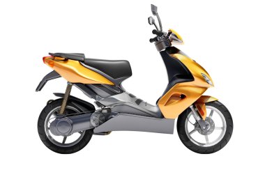 trendy scooter turuncu yakın çekim