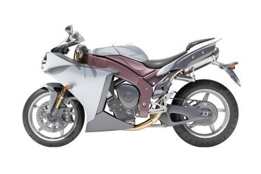 güçlü sportbike izole
