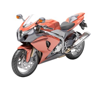 güçlü sportbike izole