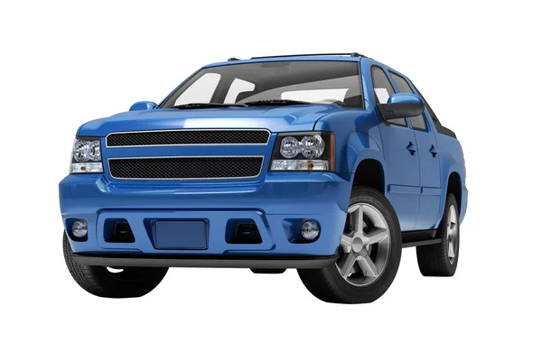 Blauwe pick-up geïsoleerd — Stockfoto