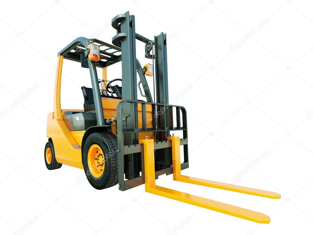 Forklift truck isolated Stock Photo by ©Supertrooper 29724167