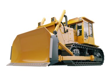 ağır zincir buldozer izole