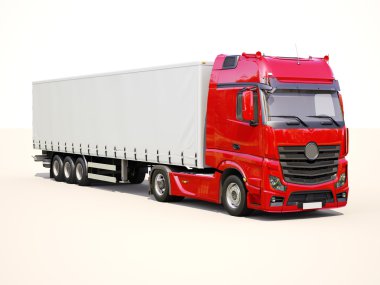 Semi-trailer truck clipart