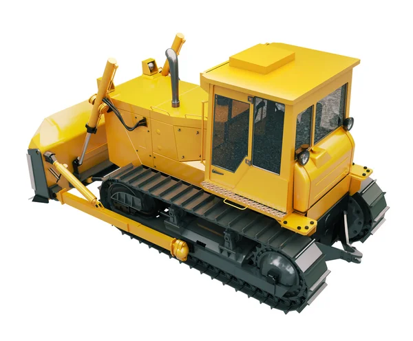 Bulldozer rastreador pesado isolado — Fotografia de Stock