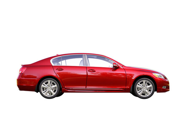 Современный автомобиль изолирован на белом
