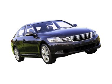 Modern araba beyaz izole