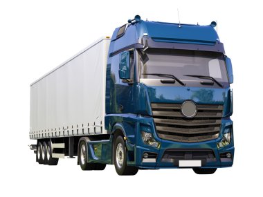 Semi-trailer truck isolated clipart