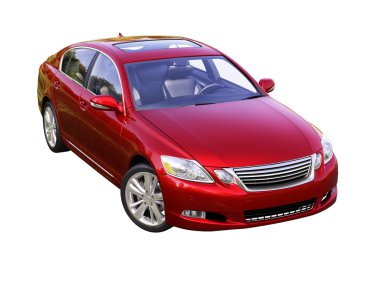 Modern araba beyaz izole