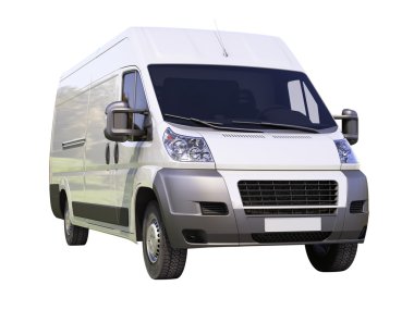 Beyaz ticari teslimat van